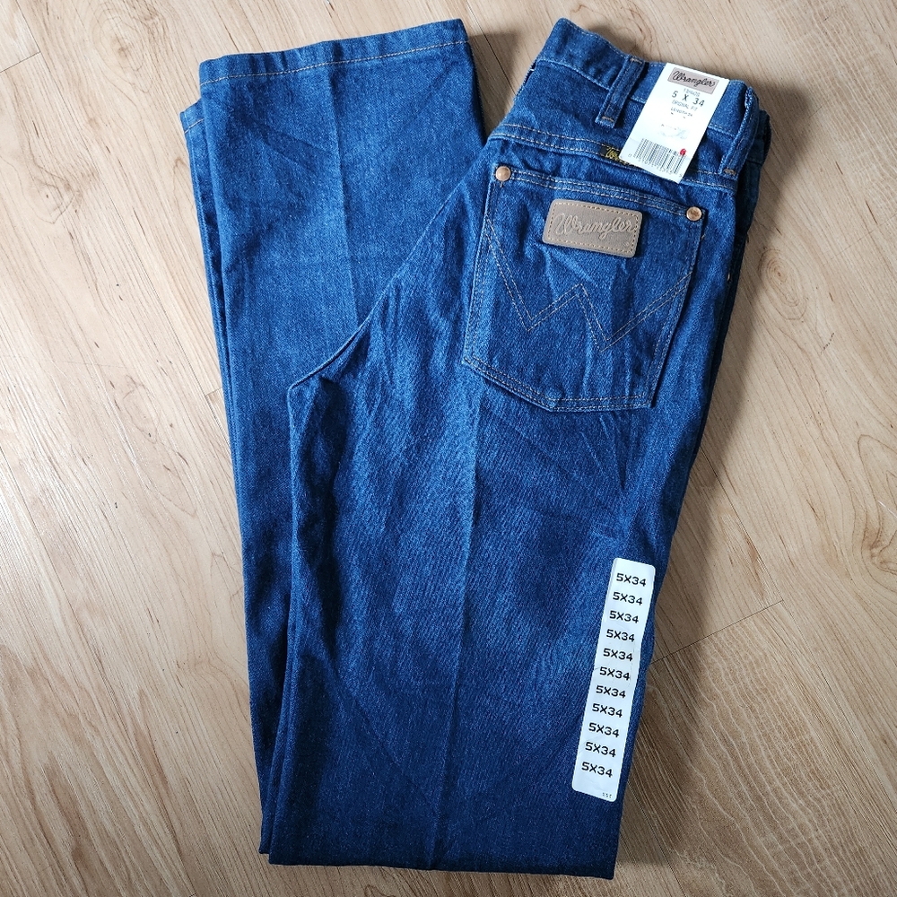 Vintage Wrangler Jeans Womens 5X34 Blue Cowboy Cut 13MWZ Western Rodeo Denim